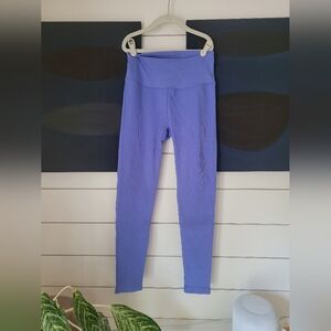 Spiritual Gangster purple or blue ribbed leggings, size M/L